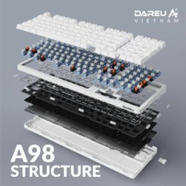BÀN PHÍM CƠ KHÔNG DÂY DAREU A98 PRO (BT 5.0, 2.4G, HOTSWAP)