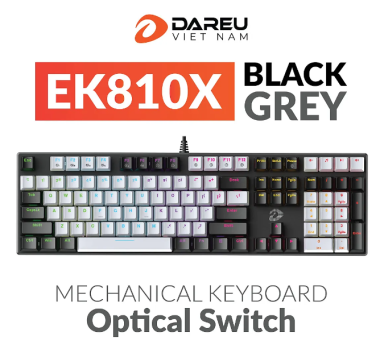 BÀN PHÍM QUANG CƠ DAREU EK810X (Kháng Nước, Optical switch, MULTI LED)