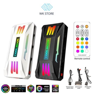 Bộ Hub và Remote Coolmoon PA-1 ARGB Hỗ trợ Aura Sync