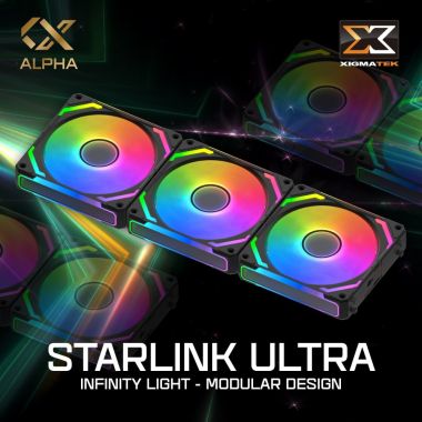 Bộ 3 Quạt tản nhiệt fan case XIGMATEK STARLINK ULTRA ARGB Đen / Trắng