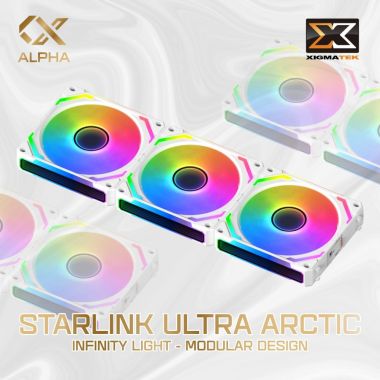 Bộ 3 Quạt tản nhiệt fan case XIGMATEK STARLINK ULTRA ARGB Đen / Trắng