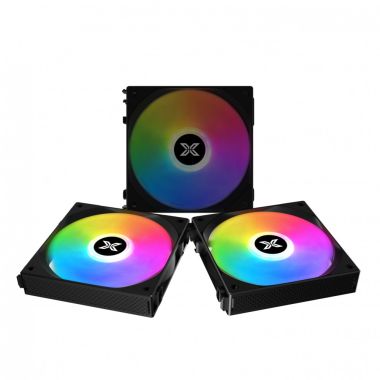 Bộ 3 Quạt tản nhiệt fan case XIGMATEK STARLINK ARGB, MODULAR DESIGN Đen / Trắng