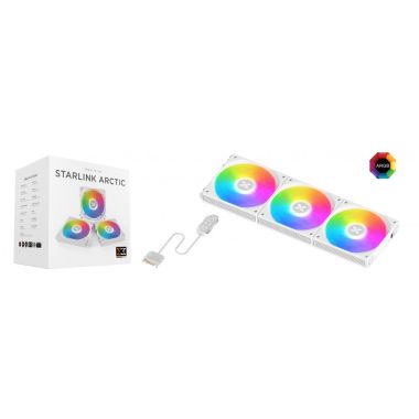 Bộ 3 Quạt tản nhiệt fan case XIGMATEK STARLINK ARGB, MODULAR DESIGN Đen / Trắng