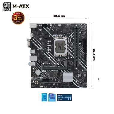 Bo mạch chủ mainboard Asus Prime H610M-K D4 LGA 1700 DDR4