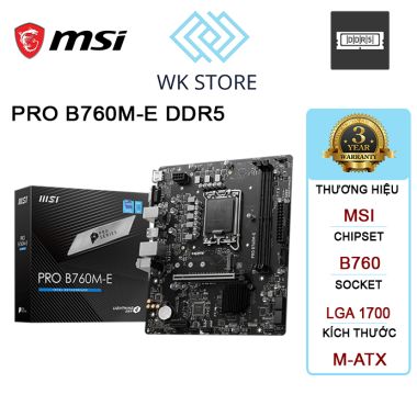 Mainboard MSI PRO B760M-E DDR5