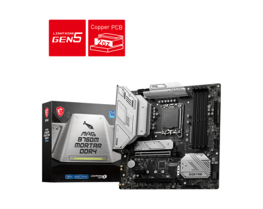 Bo mạch chủ Mainboard MSI MAG B760M MORTAR / MORTAR WIFI DDR4 (LGA1700 | mATX | 4 Khe RAM)
