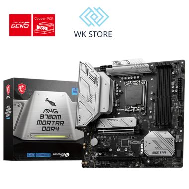 Bo mạch chủ Mainboard MSI MAG B760M MORTAR / MORTAR WIFI DDR4 (LGA1700 | mATX | 4 Khe RAM)