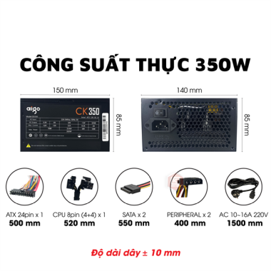 NGUỒN MÁY TÍNH AIGO CK350 350W