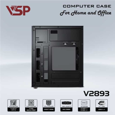 Vỏ Case Văn Phòng VSP V2893 M-ATX/I-ATX