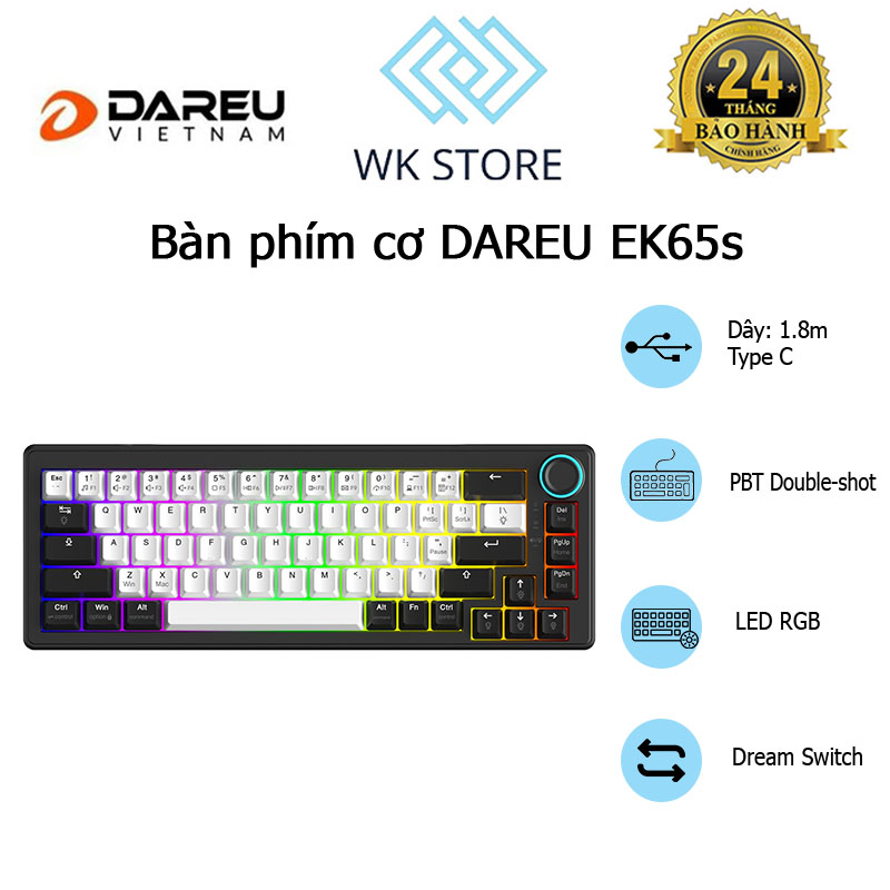Bàn phím cơ Gaming DAREU EK65s Dream Switch