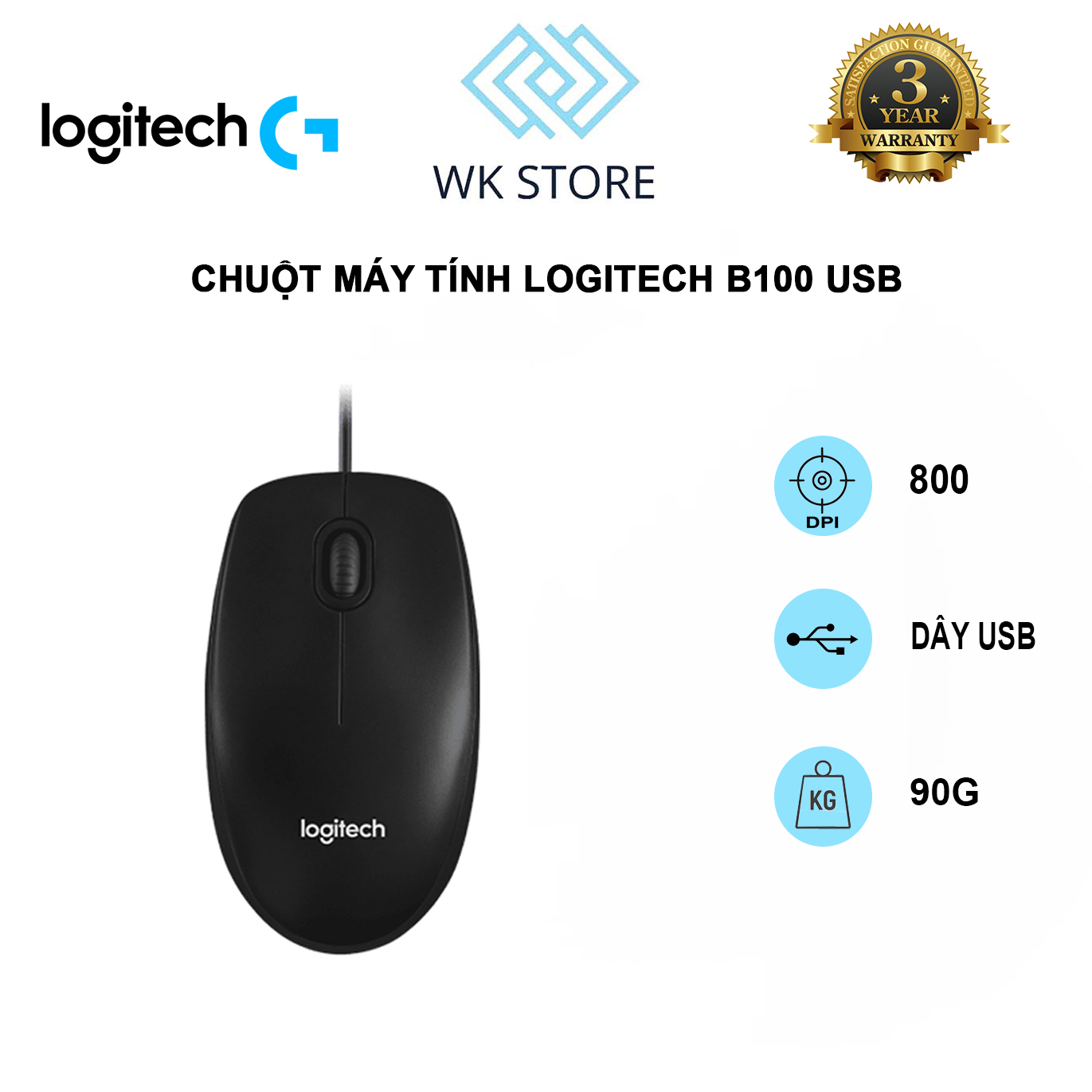 Chuột Máy Tính Logitech B100 USB