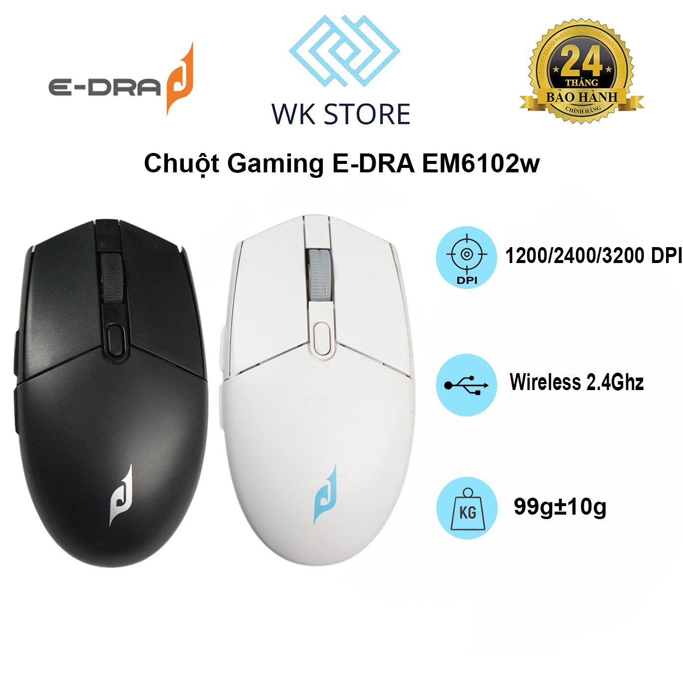 Chuột Gaming EDRA EM6102w