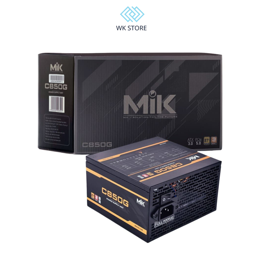 Nguồn MIK C850G | 850W - 87% Efficiency (ATX 3.0 - PCIE 5.0)