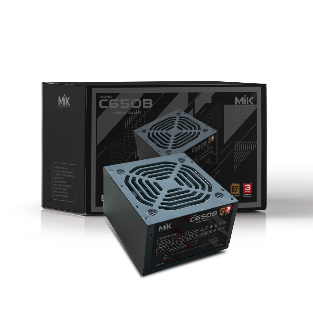 Nguồn Máy Tính MIK C650B 650W | 85% Efficiency