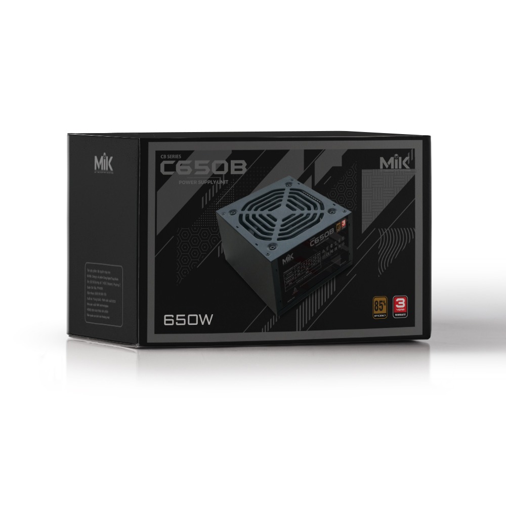 Nguồn Máy Tính MIK C650B 650W | 85% Efficiency
