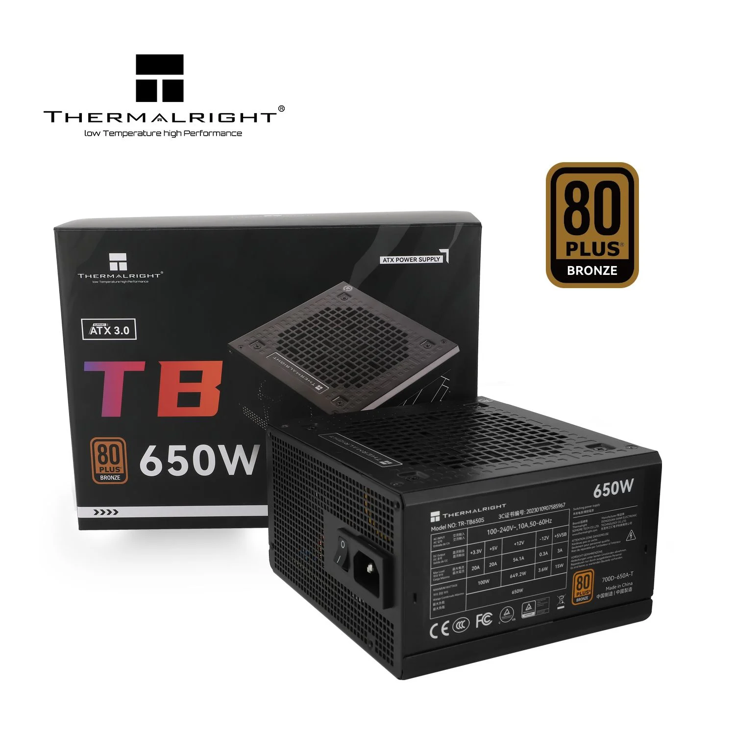 Nguồn Thermalright TR-TB650S | 650W 80 Plus Bronze