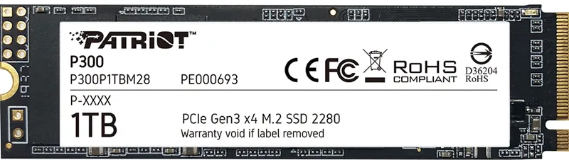 Ổ cứng SSD PATRIOT P300 1TB | NVMe M.2 PCIe (P300P1TBM28)