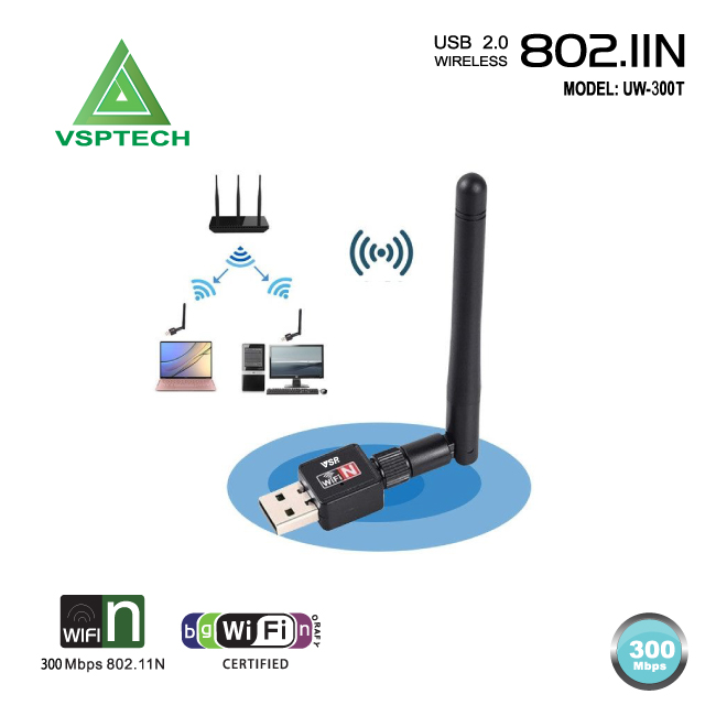 USB Wifi VSPTECH UW-300T 802.IIN Anten