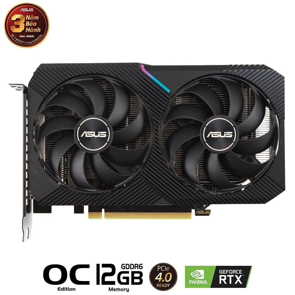 Card màn hình ASUS Dual GeForce RTX 3060 OC Edition 12GB V2
