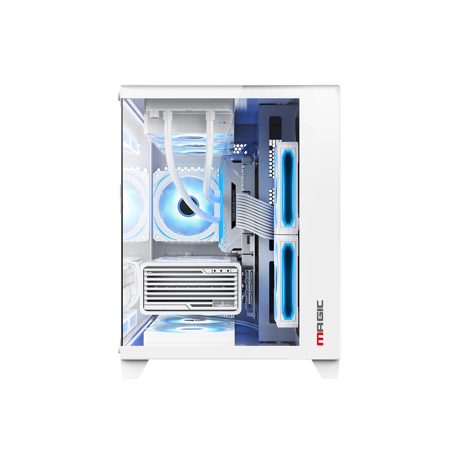 VỎ CASE MAGIC AQUA-M ULTRA PRO WHITE (Full M-ATX)