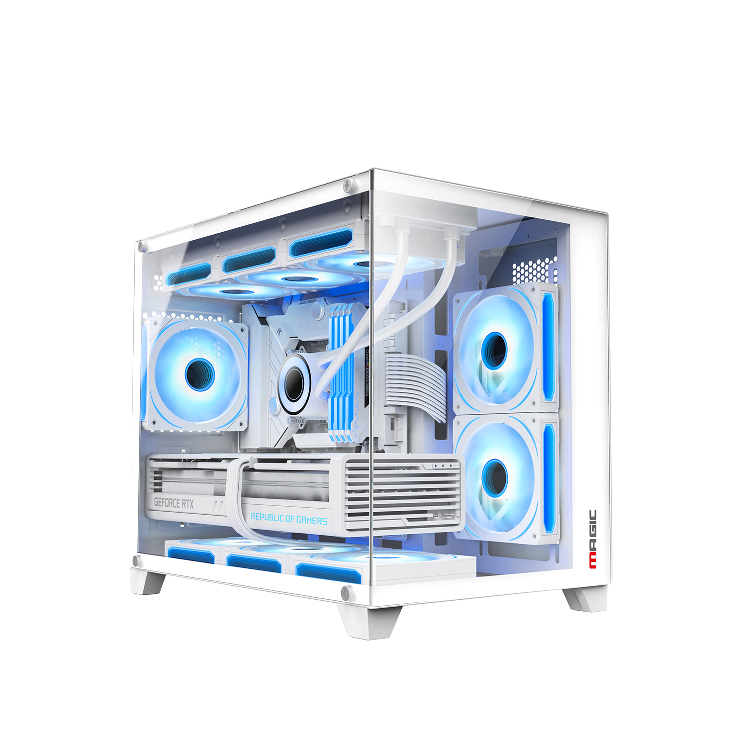 VỎ CASE MAGIC AQUA-M ULTRA PRO WHITE (Full M-ATX)