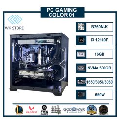 PC Gaming COLOR 01 | i3 12100f | Ram 16GB RGB | VGA 1650/3050/3060